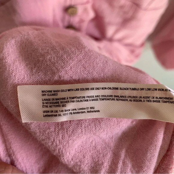 Free People Free-est The Only One Mini Dress Solid Pink Ruched Cotton Sz XS - Picture 6 of 8